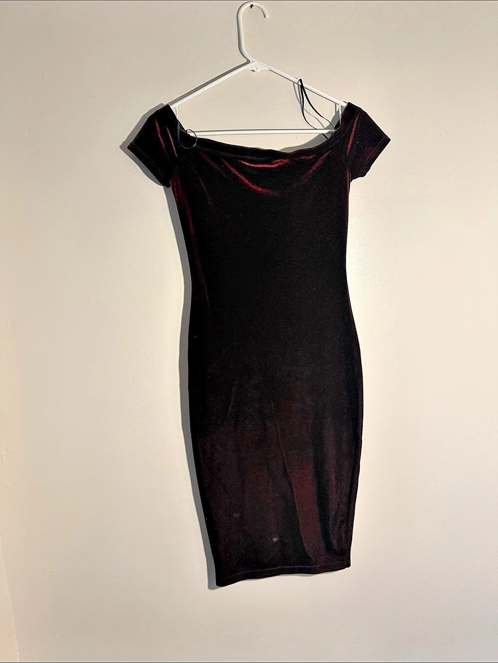 Windsor Mini Bodycon Dress in Black & Purple
